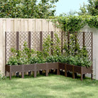 Plantenbak met latwerk voor klimplanten in tuin of op terras - Bruin / 200 x 160 x 142 cm / 1 - Bloempotten &