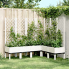 Plantenbak met latwerk voor klimplanten in tuin of op terras - Wit / 160 x 120 x 142 cm / 1 - Bloempotten &