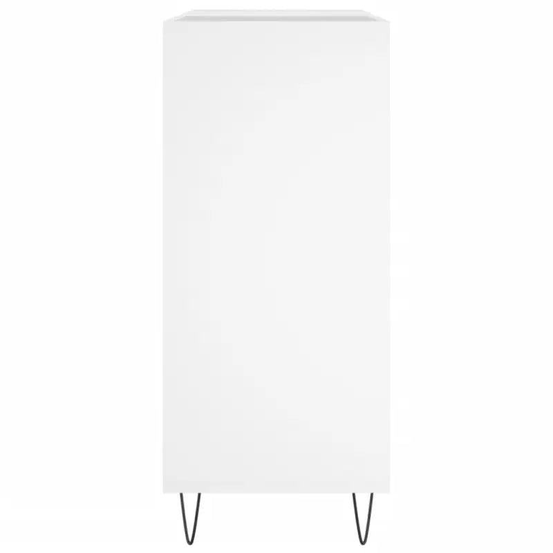 Platenkast met stevige blad en ijzeren poten van bewerkt hout - Cd- & dvd-kasten