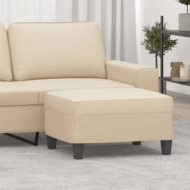 Poefs Een stijlvolle en duurzame voetenbank voor je interieur - Crème / 70 x 55 x 41 cm / 1 - Poefs