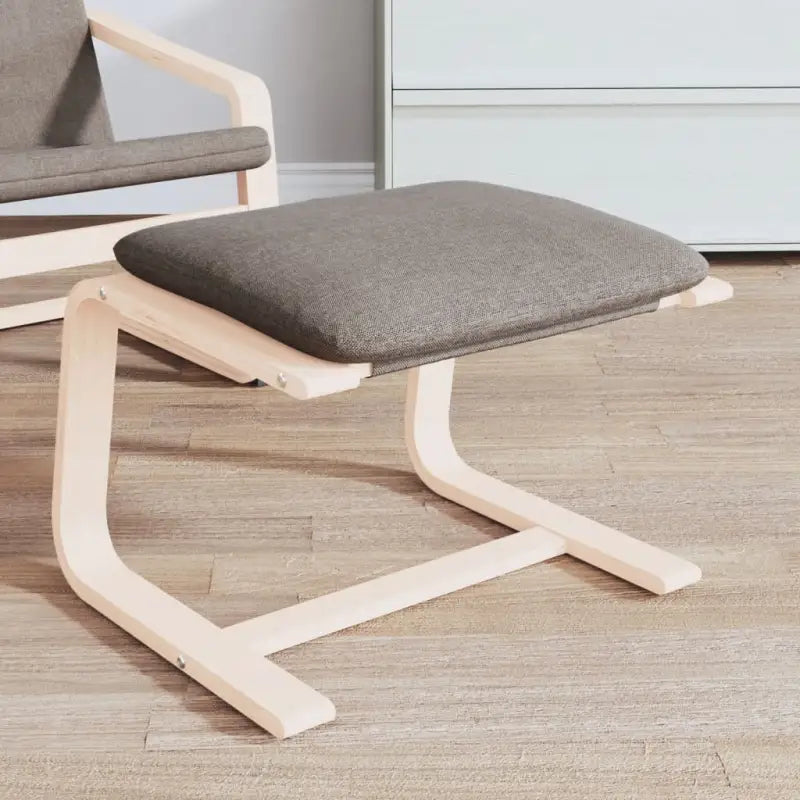 Poefs met massief berkenhout voor een modern en duurzaam interieur - Taupe / 1 - Poefs