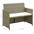 Poly rattan loungebank voor tuin of terras levering bevat stijlvolle zitplek - Loungebanken