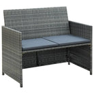 Poly rattan loungebank voor tuin of terras levering bevat stijlvolle zitplek - Grijs / 1 - Loungebanken