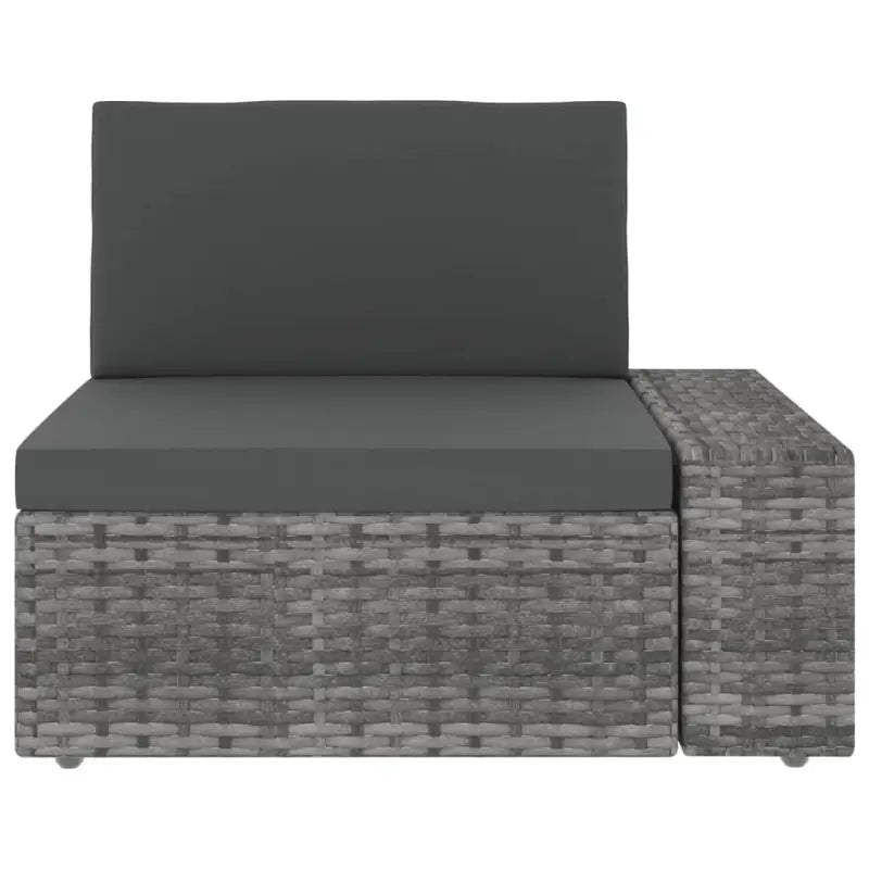 Poly rattan loungeset met comfortabele breedte en diepte zitting voor tuin - Tuinsets