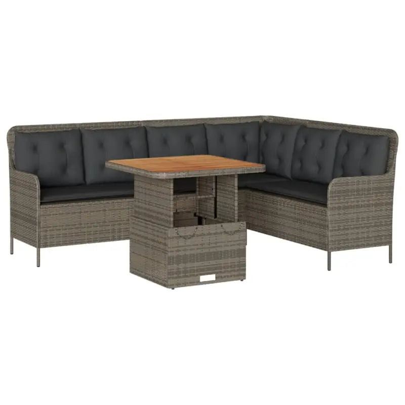 Poly rattan loungeset met comfortabele zitervaring en wasbare hoes - Tuinsets