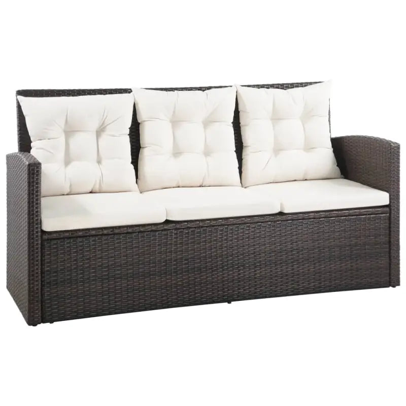 Poly rattan loungeset met gepoedercoat staal en brede zittingstijl - Tuinsets