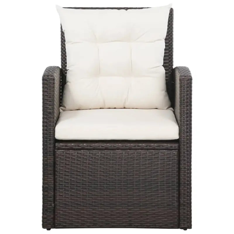 Poly rattan loungeset met gepoedercoat staal en brede zittingstijl - Tuinsets