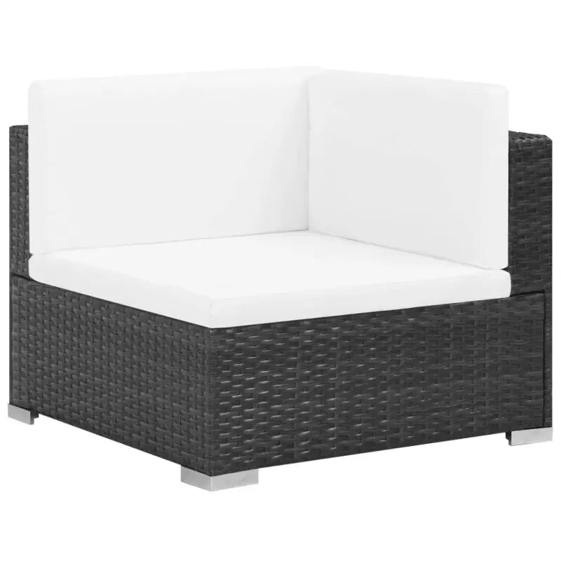 Poly rattan loungeset met gepoedercoat staal en diepe zitting - Tuinsets