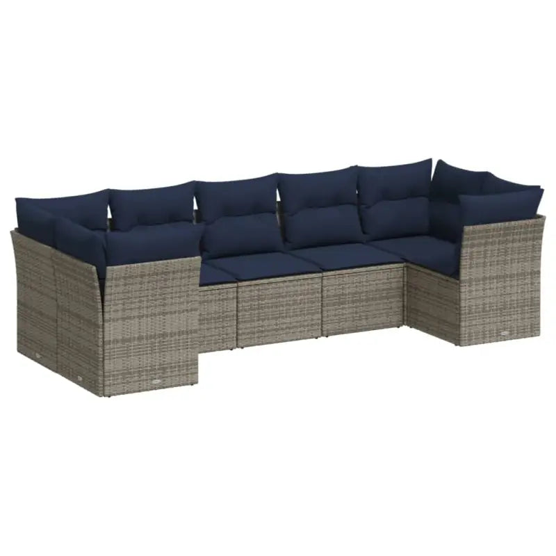 Poly rattan loungeset met gepoedercoat staal en waterdichte tas - Tuinsets