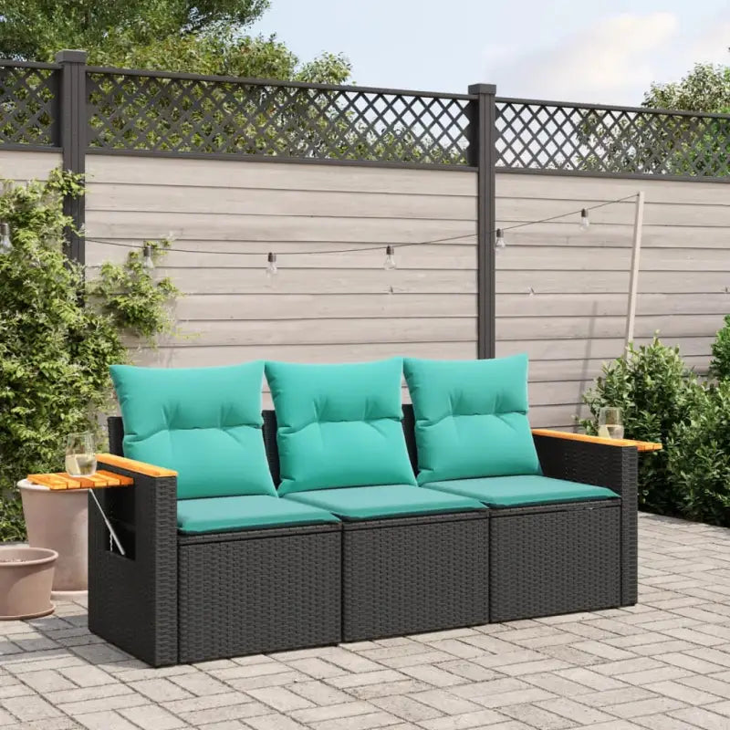 Poly rattan loungeset met wasbare hoes en modulair ontwerp voor tuin - Tuinsets