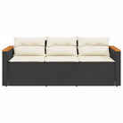 Poly rattan tuinbank met comfortabele zitervaring en wasbare hoes - Loungebanken