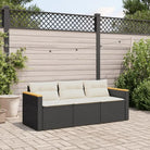 Poly rattan tuinbank met comfortabele zitervaring en wasbare hoes - Loungebanken