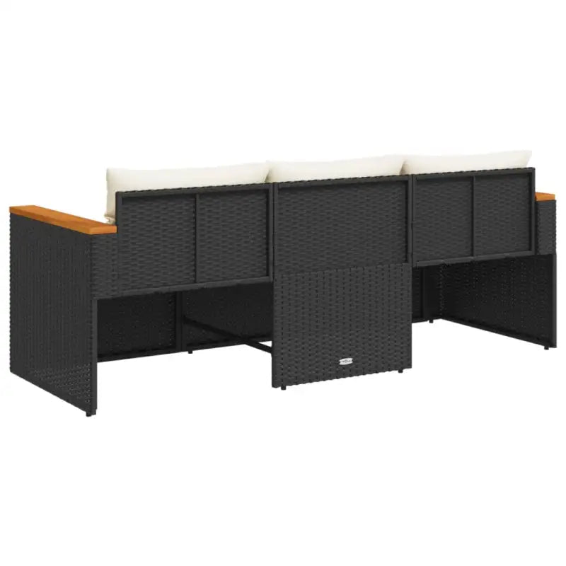 Poly rattan tuinbank met comfortabele zitervaring en wasbare hoes - Loungebanken