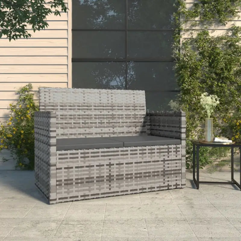 Poly Rattan Tuinbank met Kussens voor in de Tuin of Terras - Tuinbanken
