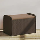 Poly Rattan tuinbank met opbergruimte voor andere spullen en waterdichte tas - Bruin / 80 x 51 x 52 cm / 1 - Tuinbanken