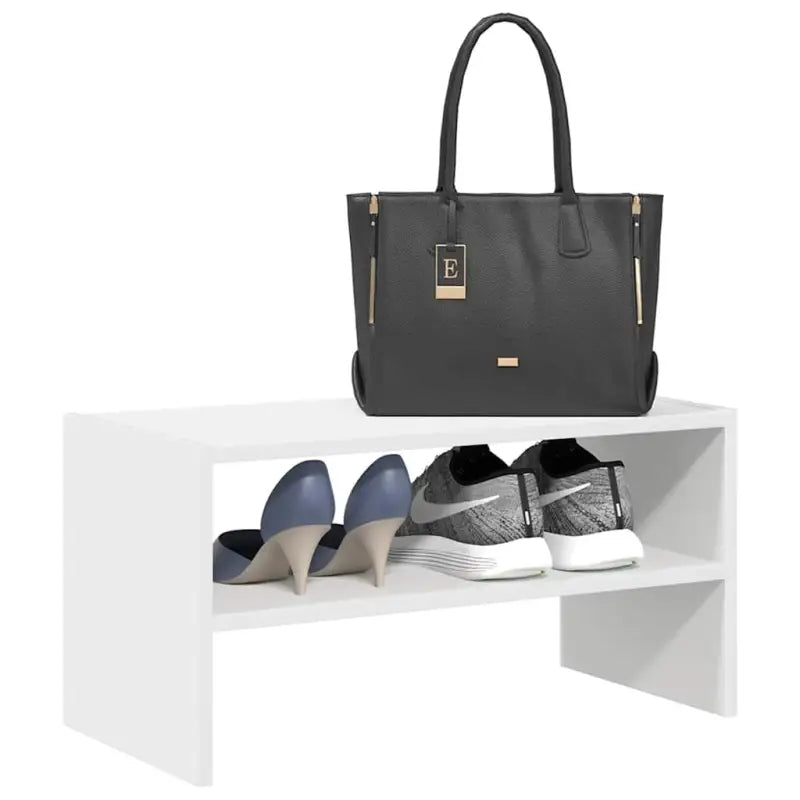 Praktisch schoenenrek van bewerkt hout voor elegante opbergbeshoeften - Wit / 1 - Schoenenrekken