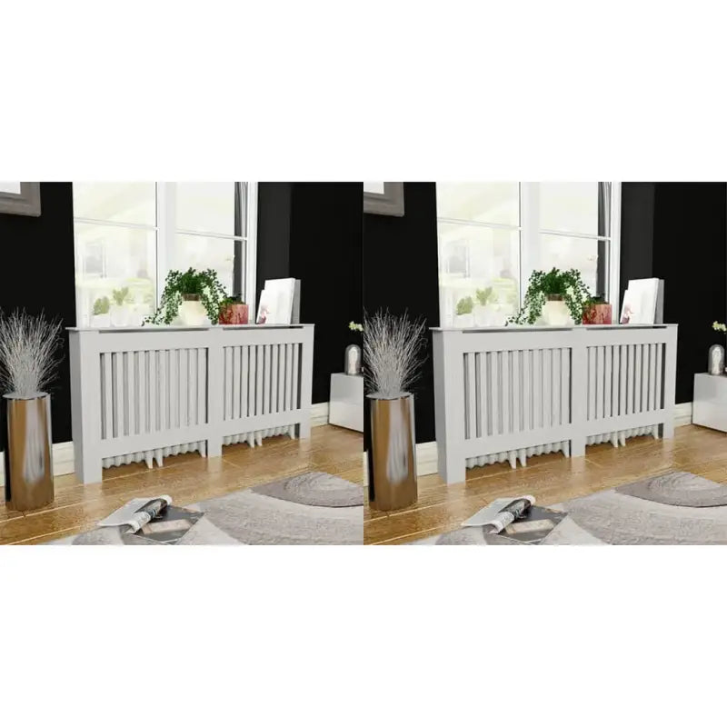 Radiatorombouw met levert inhoud voor decoratie en extra opbergruimte - Wit / 172 x 19 x 81.5 cm / 2 - Accessoires
