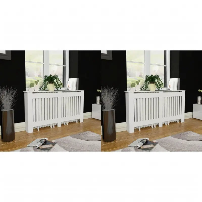 Radiatorombouw met levert inhoud voor decoratie en extra opbergruimte - Wit / 152 x 19 x 81.5 cm / 2 - Accessoires