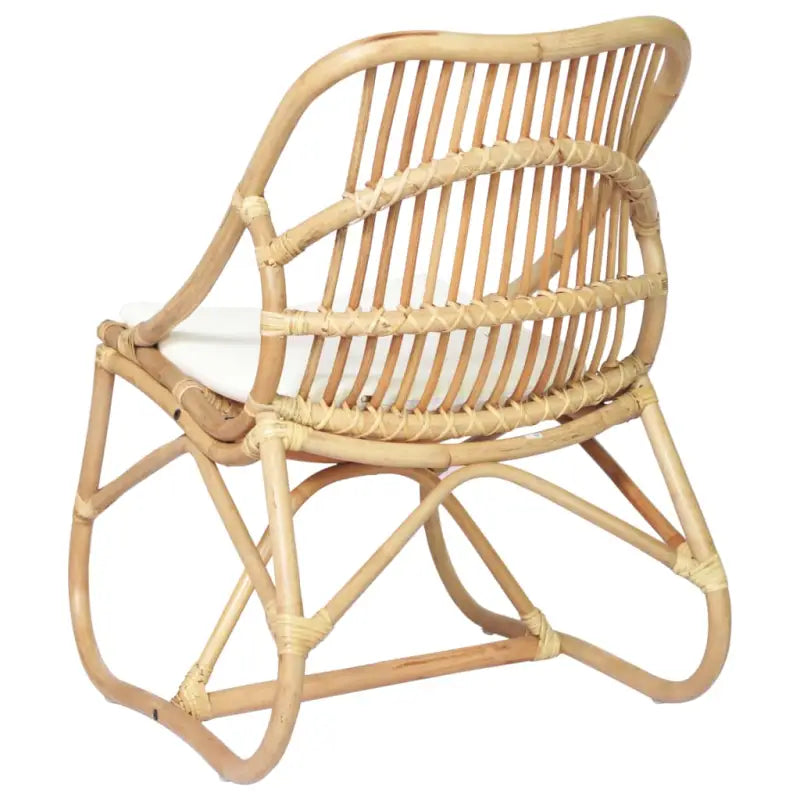 Rattan Fauteuil met Linnen Kussen voor een Charmante en Comfortabele Ruimte - Fauteuils & Relaxfauteuils