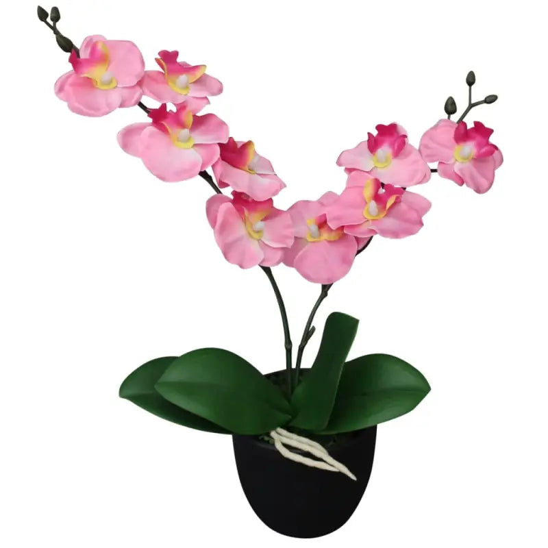 Realistische orchidee kunstplant voor een groene touch in huis of kantoor - Roze / 30 cm / 1 - Kunstplanten