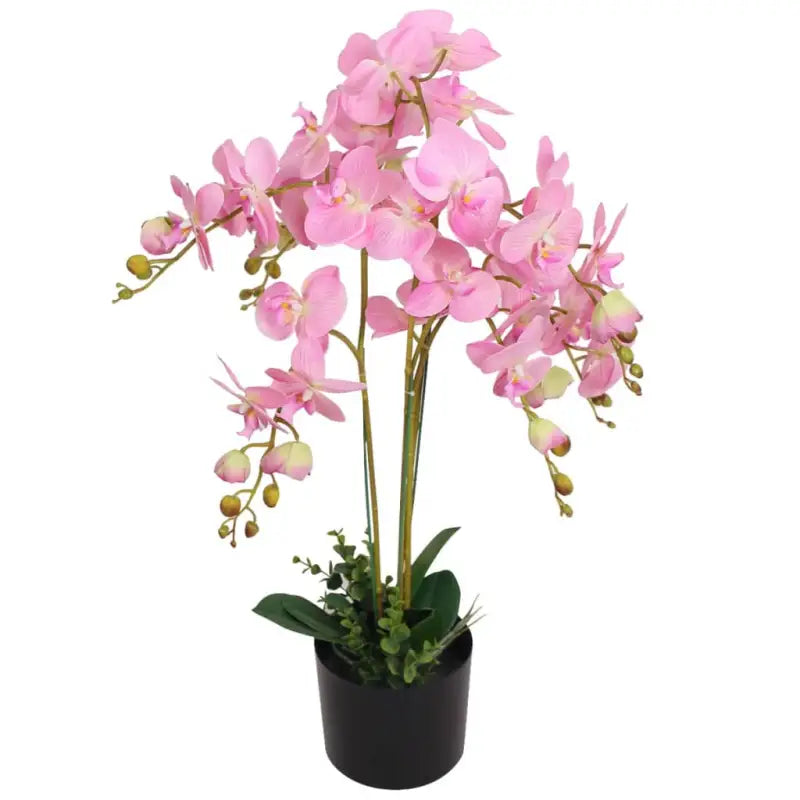 Realistische orchidee kunstplant voor een groene touch in huis of kantoor - Roze / 75 cm / 1 - Kunstplanten