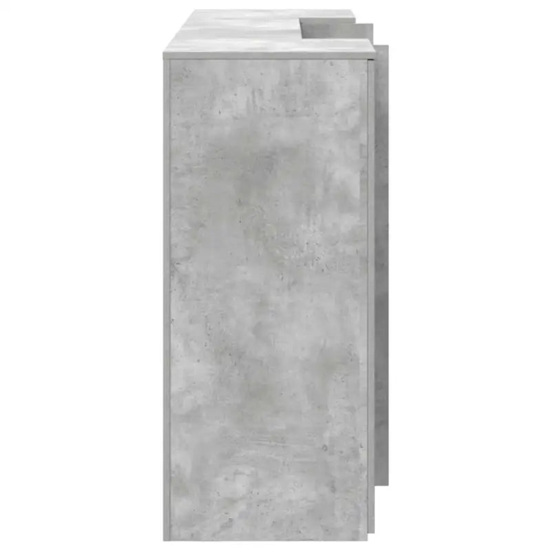 Receptiebalie in bewerkt hout met ingebouwde balie voor verschillende omgevingen - Betongrijs / 200 x 50 x 103.5 cm