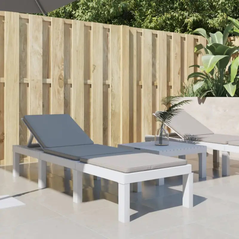 Relaxstoel voor in de tuin met duurzaam polypropeen materiaal - Wit / 1 - Tuinsets