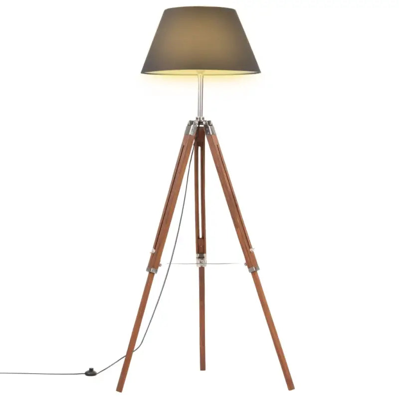 Retro vloerlamp van massief teakhout met vintage ontwerp - Lampen