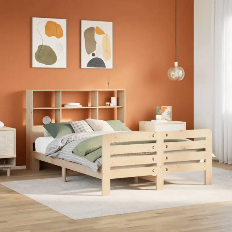 Robuust bedframe van massief grenenhout voor perfecte nachtrust - Naturel / 135 x 190 cm - Bedden & bedframes