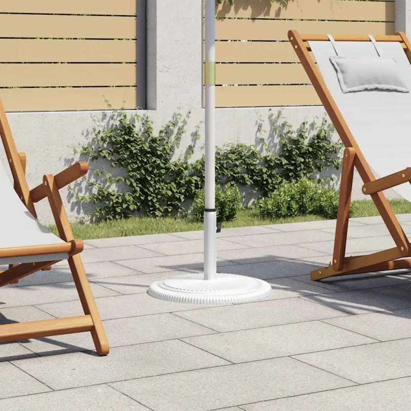 Robuuste gietijzeren parasolvoet voor stabiliteit - Wit / 45 x 45 x 30 cm / 1 - Parasolvoeten