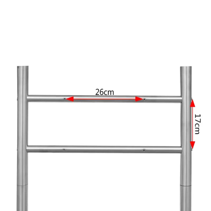 Roestvrij staal brievenbuspaal voor twee brievenbussen met modern ontwerp - Brievenbuspalen