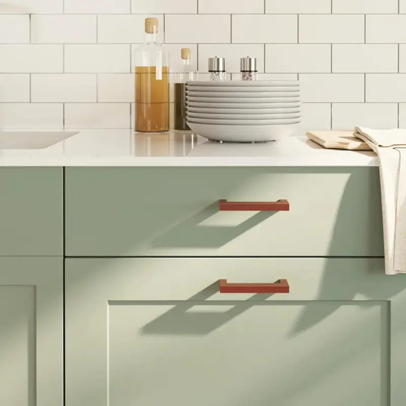 Roestvrijstalen kastknoppen en grepen met modern ontwerp - Brons / 96 mm / 10 - Kastknoppen en kastgrepen