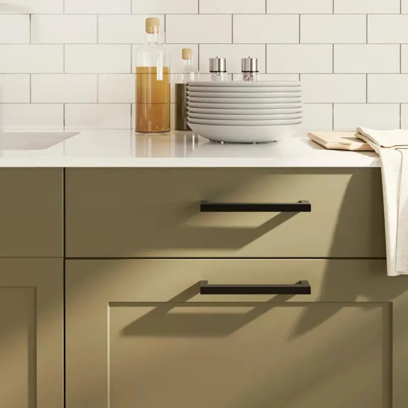 Roestvrijstalen kastknoppen en grepen met modern ontwerp - Zwart / 160 mm / 10 - Kastknoppen en kastgrepen