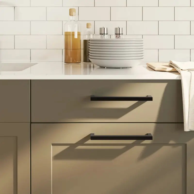 Roestvrijstalen kastknoppen en grepen met modern ontwerp - Zwart / 192 mm / 10 - Kastknoppen en kastgrepen