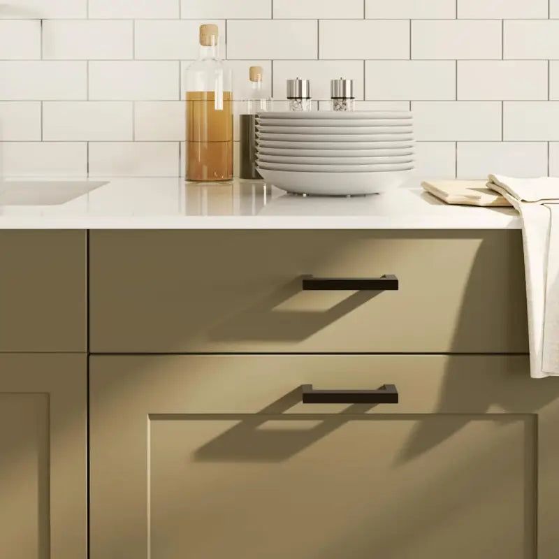 Roestvrijstalen kastknoppen en grepen met modern ontwerp - Zwart / 96 mm / 10 - Kastknoppen en kastgrepen