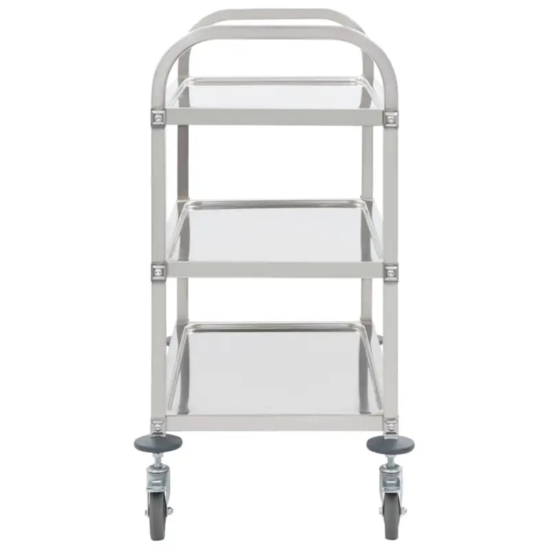 Roestvrijstalen keuken trolley voor serveren en transport op feestjes - Keukentrolleys