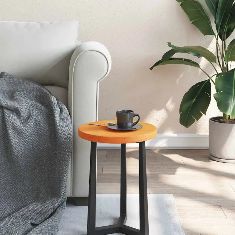 Rond tafelblad van massief grenenhout voor eettafels en salontafels - Wasbruin / Ø 30 x 2.5 cm / 1 - Tafelbladen