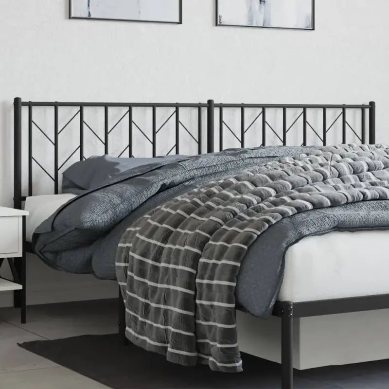 Ronde buizen hoofdbord voor een stijlvolle slaapkamer uitstraling - Zwart / 193 cm / 1 - Hoofdborden en voetborden