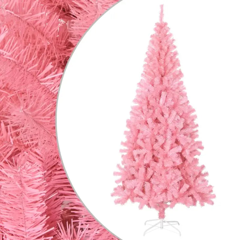 Roze Kunstkerstboom voor een opvallende feestelijke sfeer - Roze / 240 x 120 cm / 1 - Kerstbomen