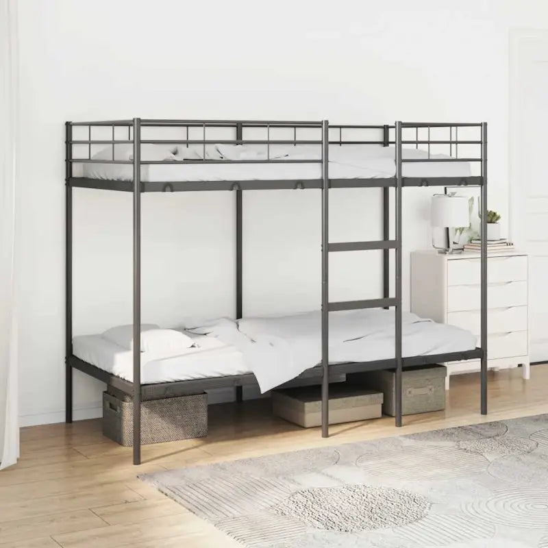 Ruimtebesparende stapelbed voor meerdere kinderen en gasten - Zwart / 90 x 190 cm - Bedden & bedframes
