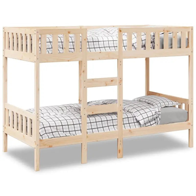 Ruimtebesparende stapelbedframe in massief grenenhout voor meerdere kinderen - Naturel / 75 x 190 cm - Bedden &