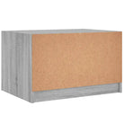 Salontafel in Grijs Sonoma Eiken met opbergruimte en glazen deuren - Salontafels