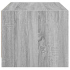 Salontafel in Grijs Sonoma Eiken met opbergruimte en glazen deuren - Salontafels