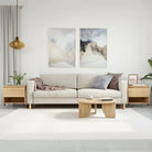 Salontafel met bewerkt hout en metalen poten voor stijlvolle woonruimte - Sonoma eiken / 2 - Salontafels