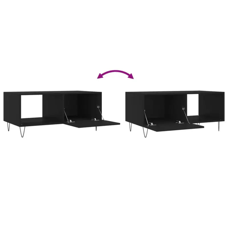 Salontafel met ijzeren poten en bewerkt hout voor een stijlvolle woonkamer - Salontafels