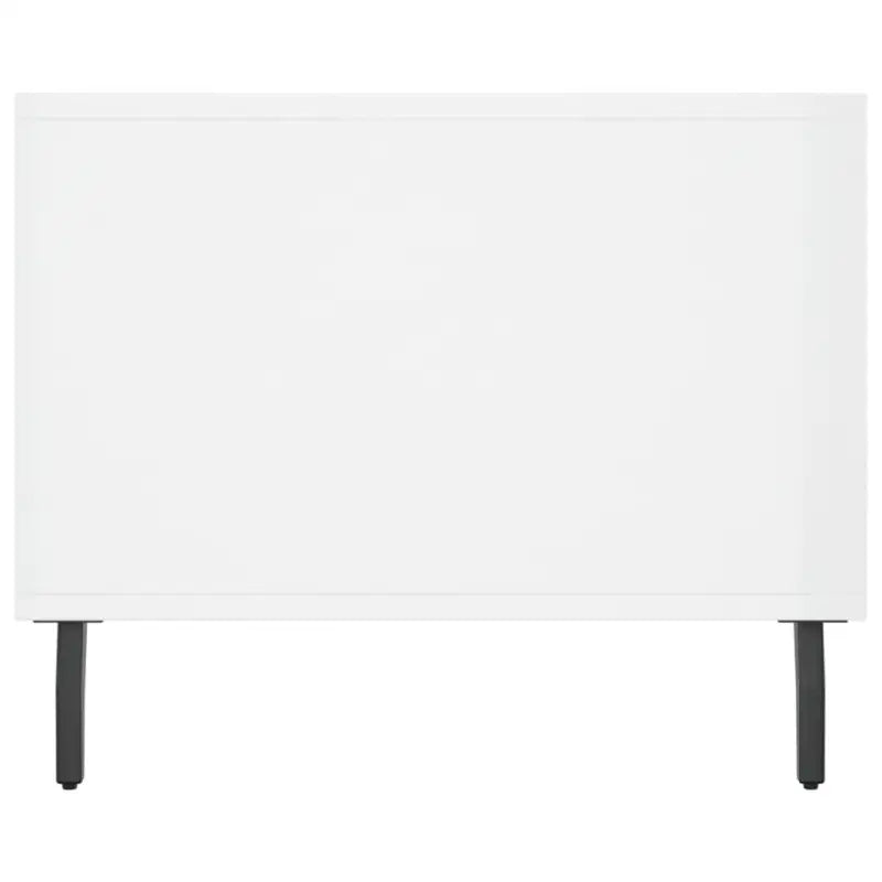 Salontafel met ijzeren poten en hoogglans wit afgewerkt hout - Salontafels