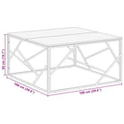 Salontafel met massief acaciahout en roestvrij staal elegant design - Salontafels