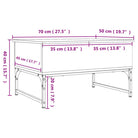 Salontafel met verstelbare poten van bewerkt hout voor stijl en duurzaamheid - Salontafels