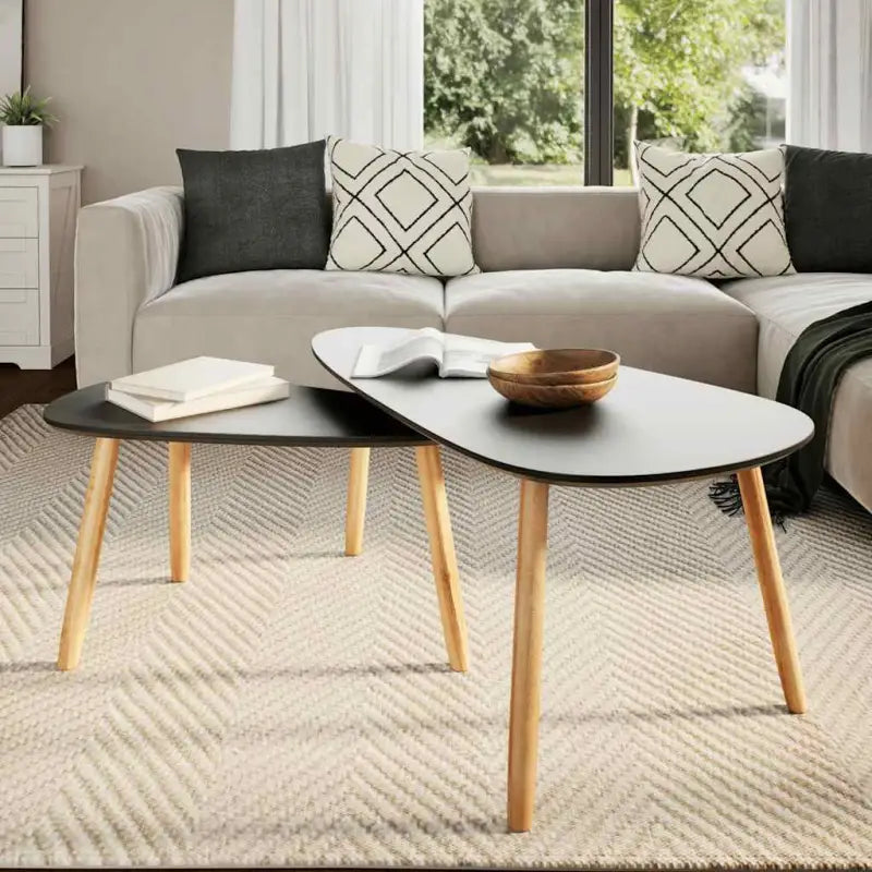 Salontafel set van massief grenenhout inclusief levering in Scandinavische stijl - Salontafels