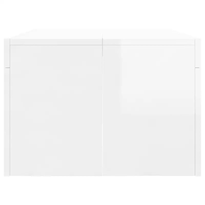 Salontafel van bewerkt hout in hoogglans wit voor een elegante woonkamer - Salontafels